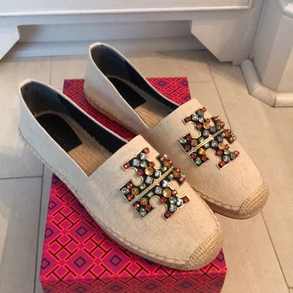 Tory Burch | Shoes | Brand New Tory Burch Ines Embellished Espadrilles |  Poshmark